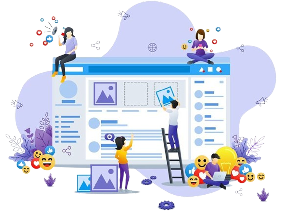 Illustration of integrated enterprise software dashboard